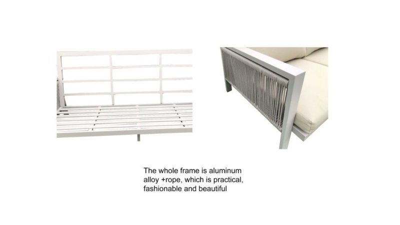 New Aluminium+ Rope Darwin or OEM by Sea Outdoor Sofa Set