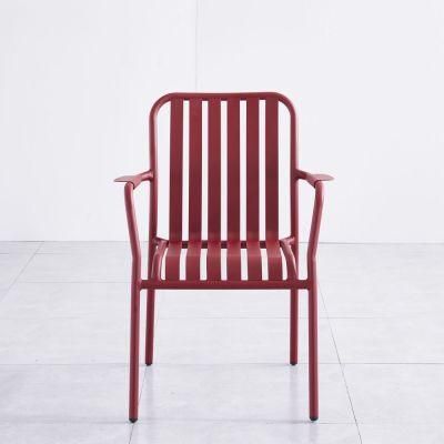 China Wholesale Aluminum Metal Stackable Outdoor Industrial Restaurant Chair