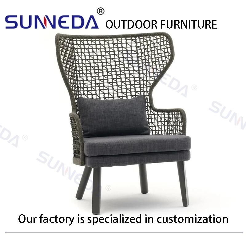 Luxury Home Modern Furniture Compact Patio Aluminum Recliner