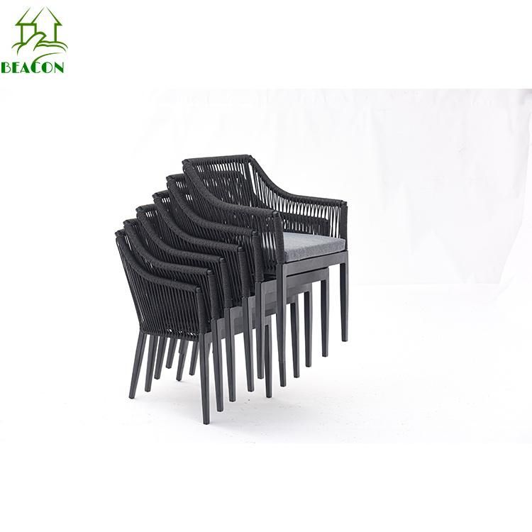 Modern Restaurant Furniture Aluminum Rope Dining Chair