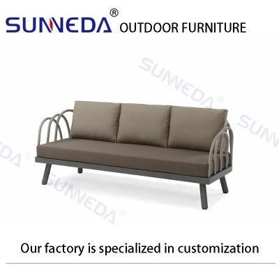 Outdoor Luxury Swimming Pool Side Sofa with Aluminum Tea Table