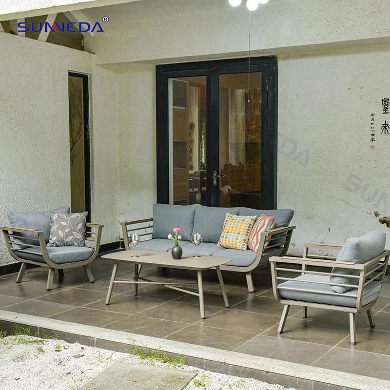 Luxury Outdoor Modern Leisure Aluminum Sectional Sofa Garden Furniture