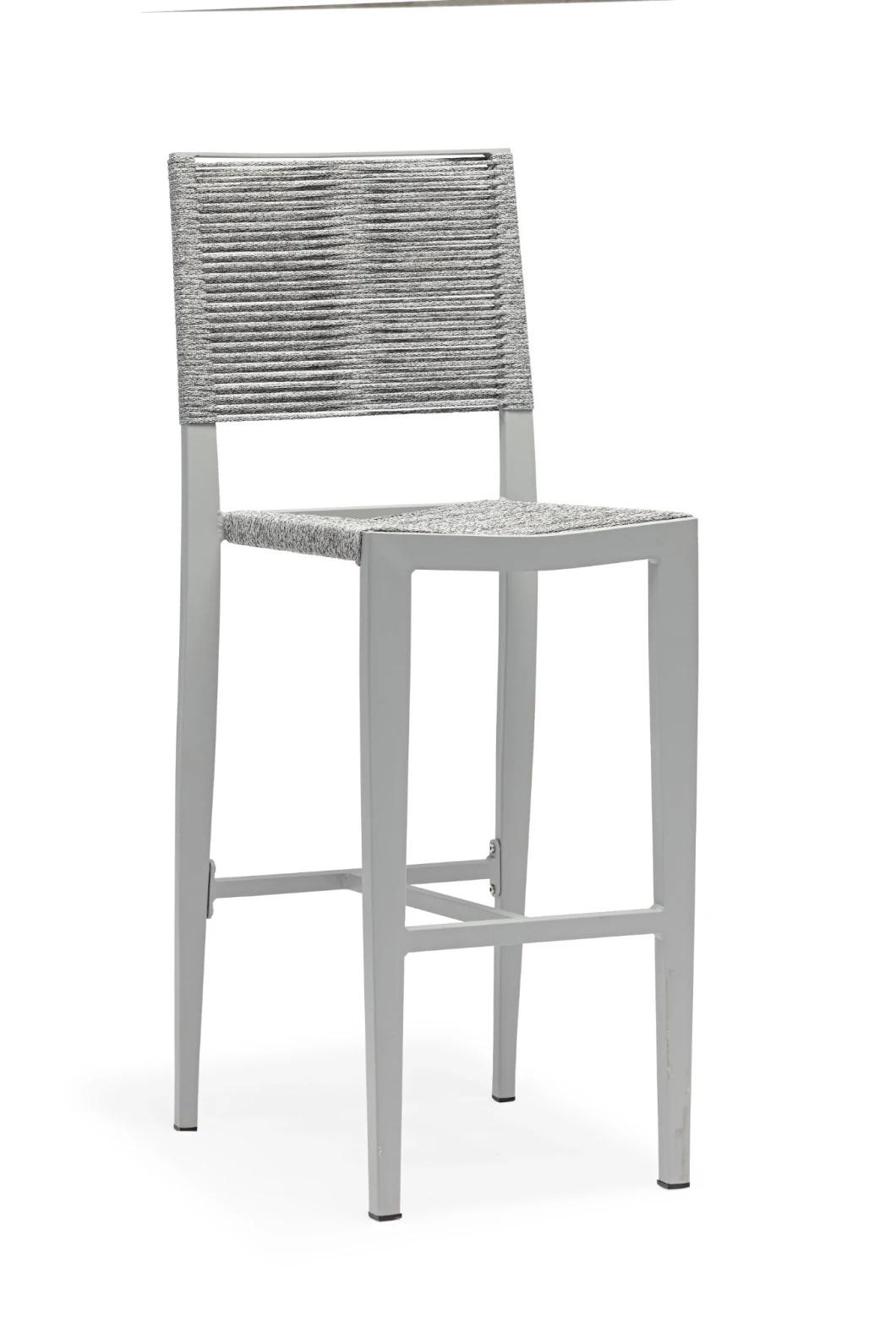Weather-Resistant Weave Rope Chair for Bar
