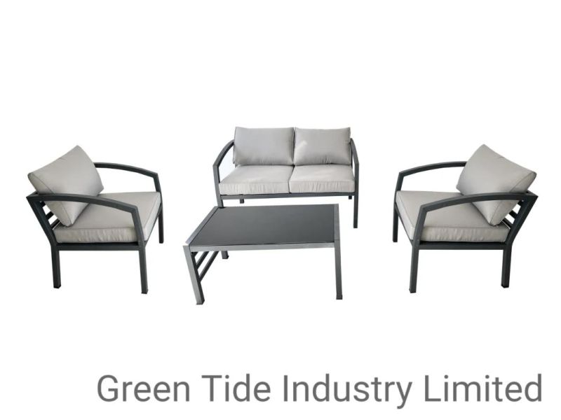 Outdoor Garden Patio Steel 4PCS Furniture Sofa Set