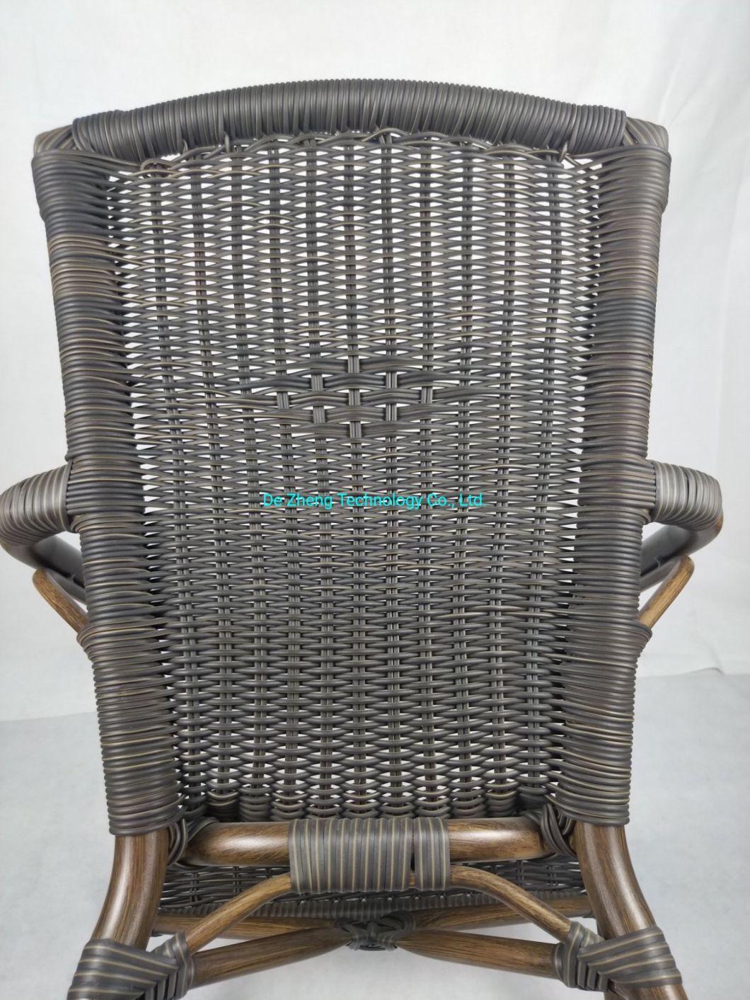 Outdoor Garden High Back Queen PE Rattan Queen Chair Restaurant Furniture for Bistro Cafe Use