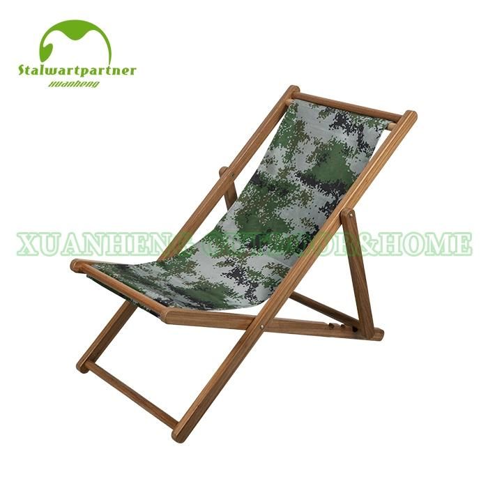 Folding Wooden Beach Chair Deck Furniture Lounge Vacation Rest Chair