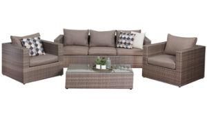 Outdoor Garden Wicker Rattan Furniture Sofa Set Three Seater Sofa