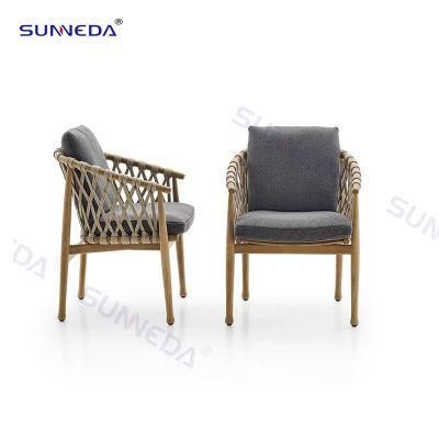 Modern Leisure Webbing Dining Chair Set Courtyard Armchair