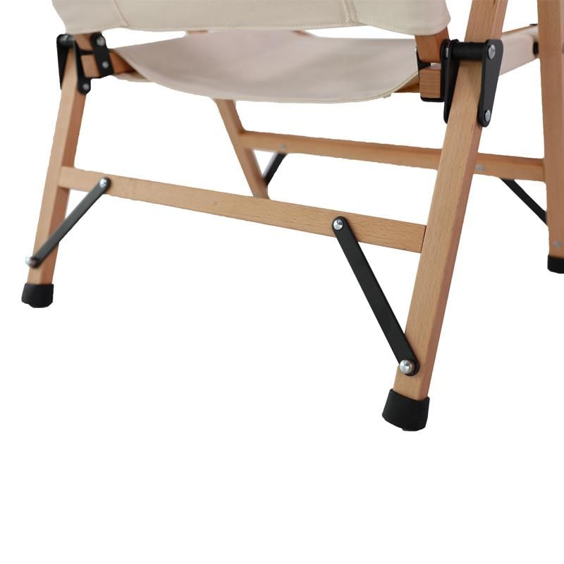 Portable Kermit Canvas Seat Leisure Solid Wood Picnic Camping Chair
