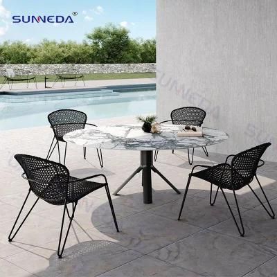 Hot Designs Commercial Outdoor Furniture Rope Cane Gardenchair Dining Chair