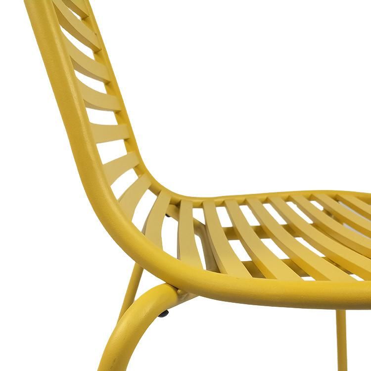 Modern Stylish Peanut Shape Outdoor Aluminum Leisure Garden Cafe Restaurant Bar Chair