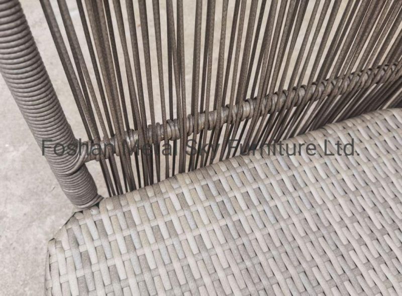 Outdoor Hotel Restaurant Villa Patio Garden Rope Wicker Rattan Aluminum Sofa