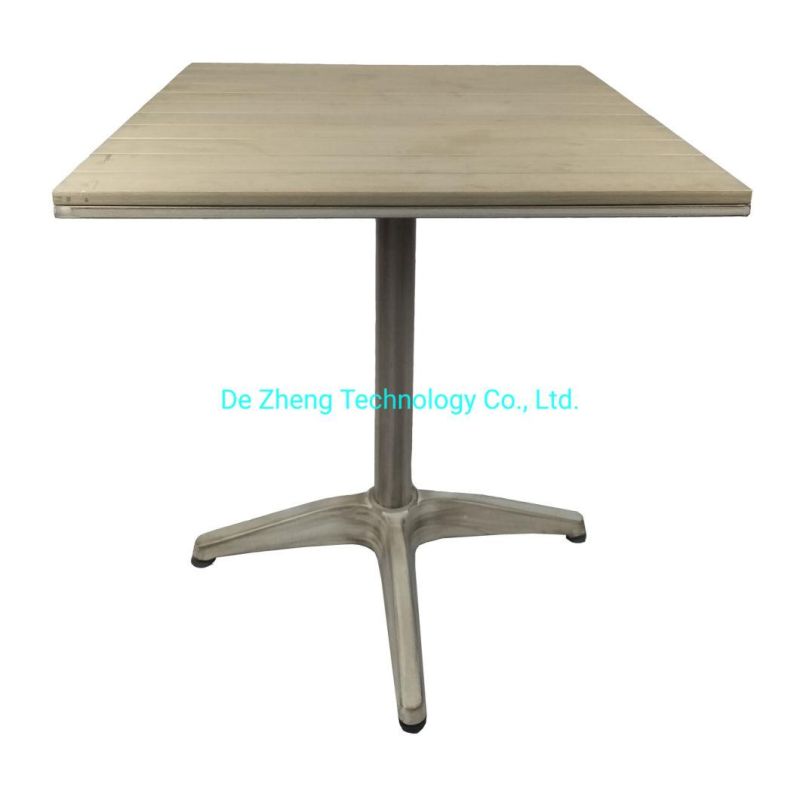 Subway Station Cafe Bar Outdoor Waterproof Restaurant Leisure Aluminum Polywood Table