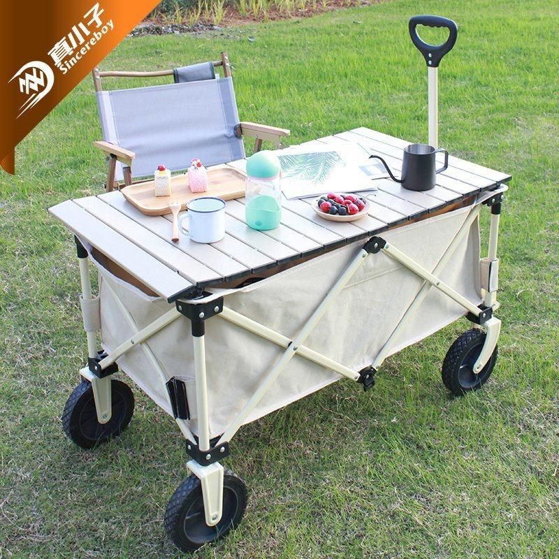 Multi Functional Inflatable Wheels Foldable Handy Carry Outdoor Garden Trolley