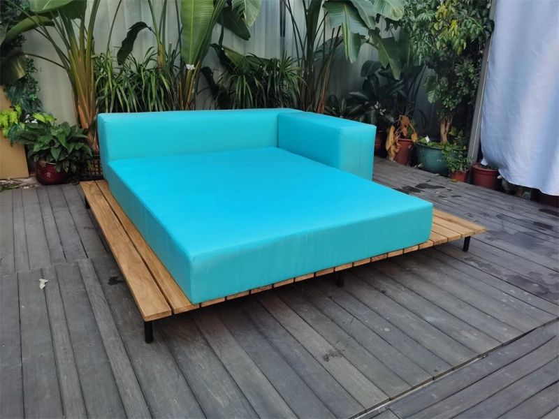 Modern Garden Patio Hotel Home Outdoor Furniture Wooden Beach Chair Sun Lounger Sunbed