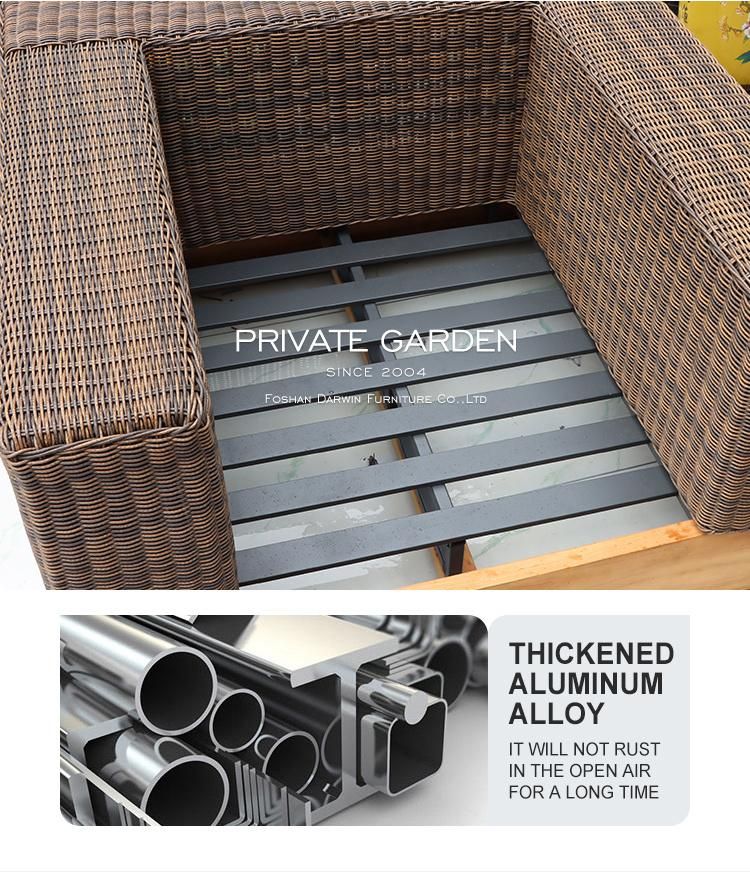 Best Quality Corner Rattan Garden Furniture Wicker Outdoor Sofa Patio Set Supplier
