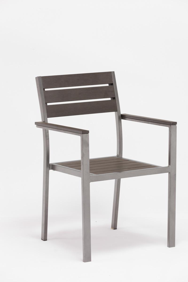 Chair with Plastic Wood Perfect for Backyard Garden Furniture