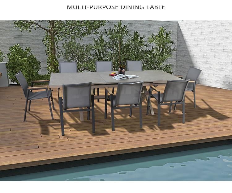 Hot Customized OEM Foshan Patio Furniture Rattan Chair Modern Dining Outdoor Table