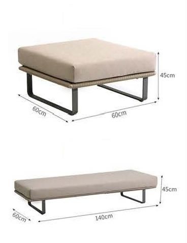 Zhida Wholesale Sectional Sofa Wicker Hotel Apartment Home Outdoor Furniture Leisure Garden Rattan L Shape Outdoor Sofa with Rattan Table