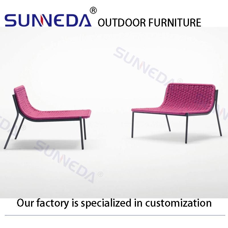 Aluminum Frame with Rope Leisure Balcony Beach Outdoor Reclining Chair