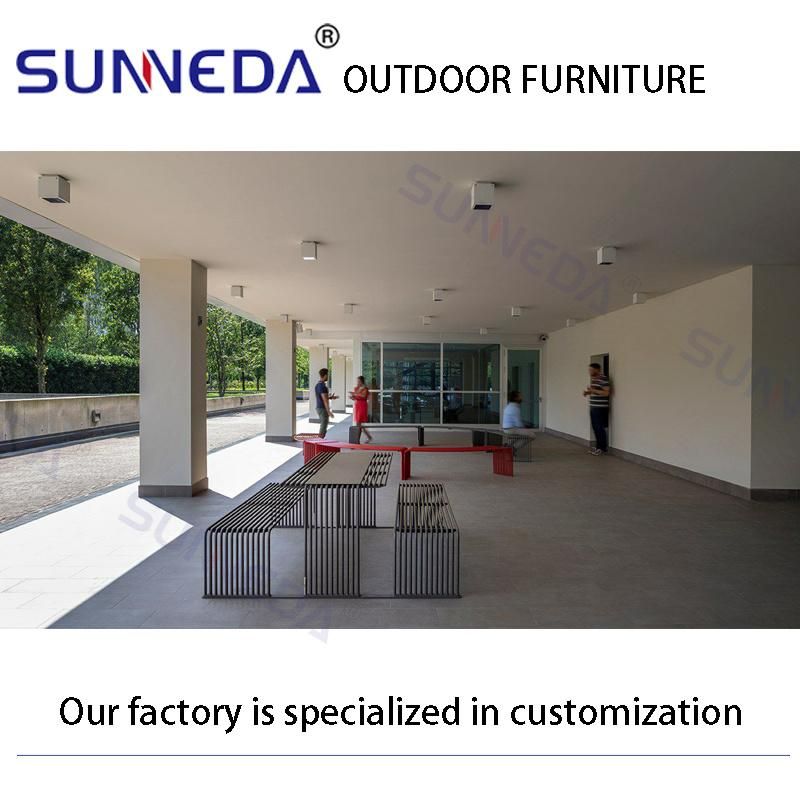 Contemporary Simple Curve Style Design Integration of Tables and Chairs