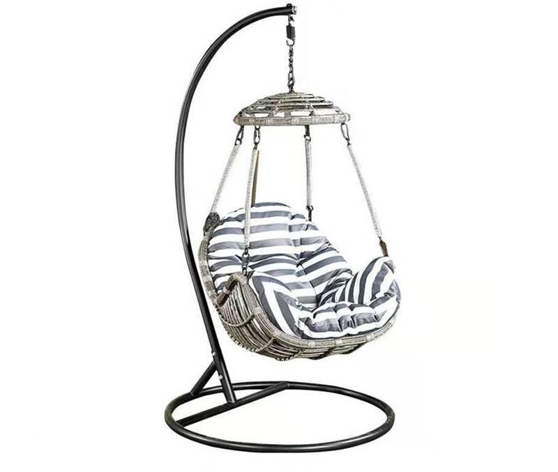 Outsoor Leisure PE Modern Rattan Hanging Wicker Garden Swing Chair