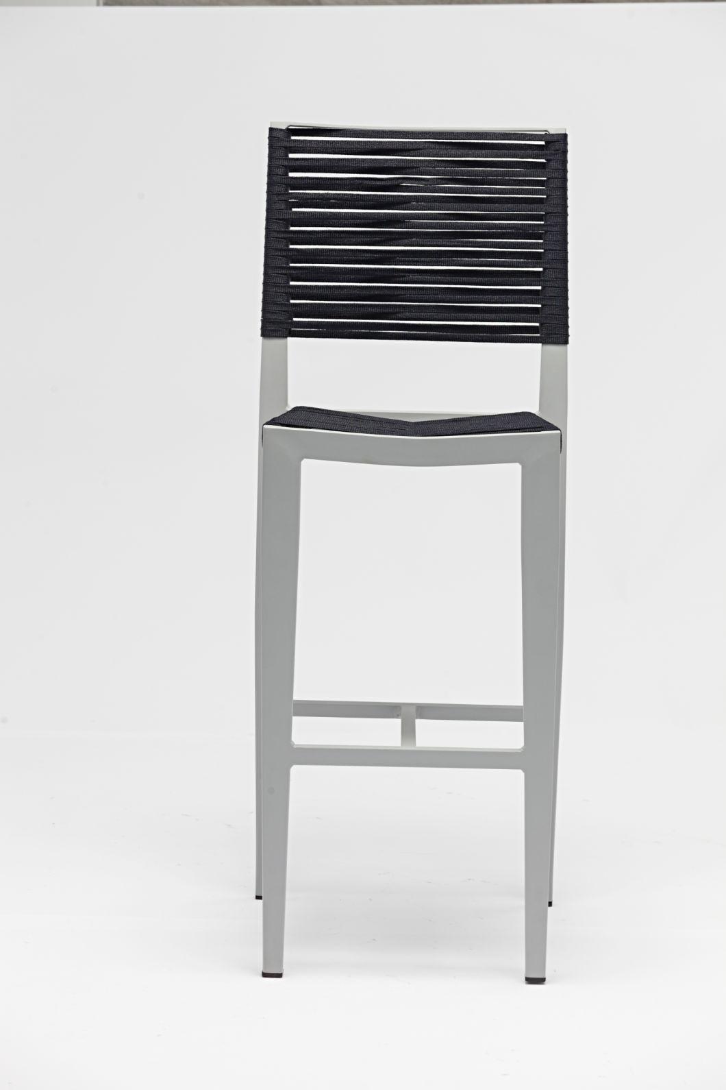 Popular Aluminum Rope Chair for Outdoor Garden