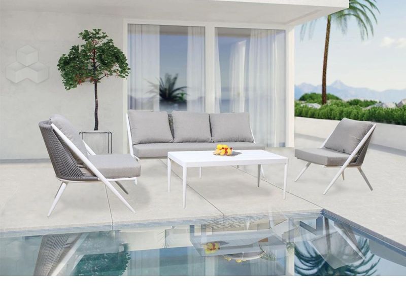 New Rope+ Aluminium OEM by Sea L Shape Furniture Villa Sofa