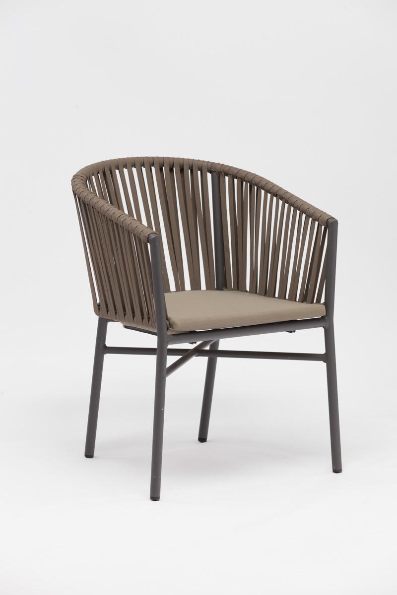 Hand Made New Design Rope Aluminum Frame Good Quality Hotel Patio Outdoor Furniture Chair