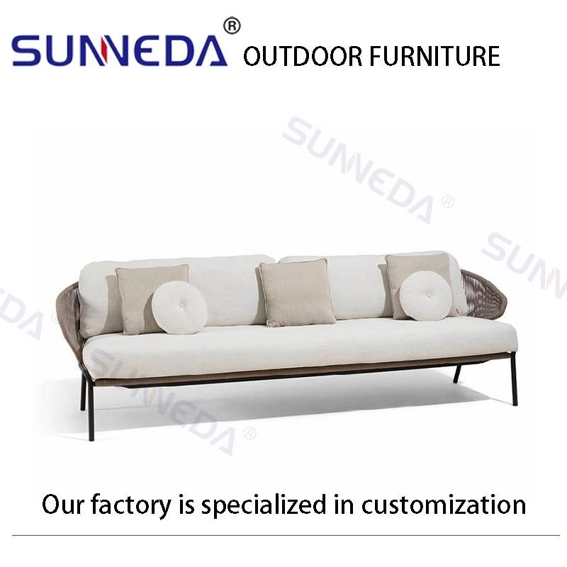 Bistro Camping Waterproof Metal Weaving Classic Wholesale Outdoor Sofa Set
