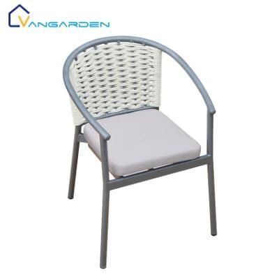 Vangarden Stackable Outdoor Woven Rope Cafe Dining Chair