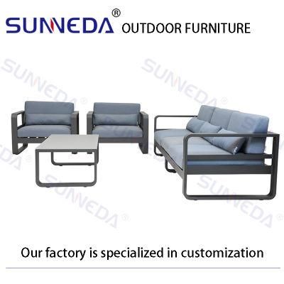 Modern Aluminum Outdoor Patio Furniture Sofa and Table Set Garden Sofa Furniture