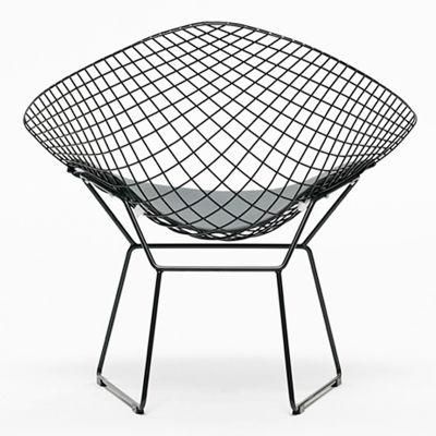 Modern Mesh Iron Sillones Restaurant Cafe Outdoor Garden Diamond Metal Chair