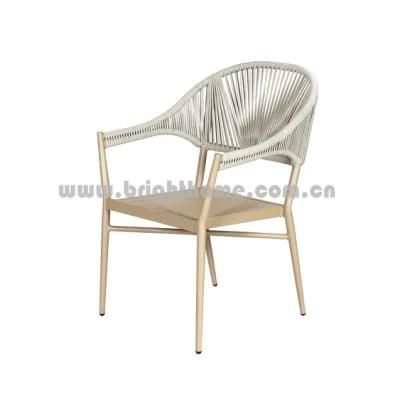 Morden Handmade Aluminium Texilene Rope Garden Outdoor Arm Chair