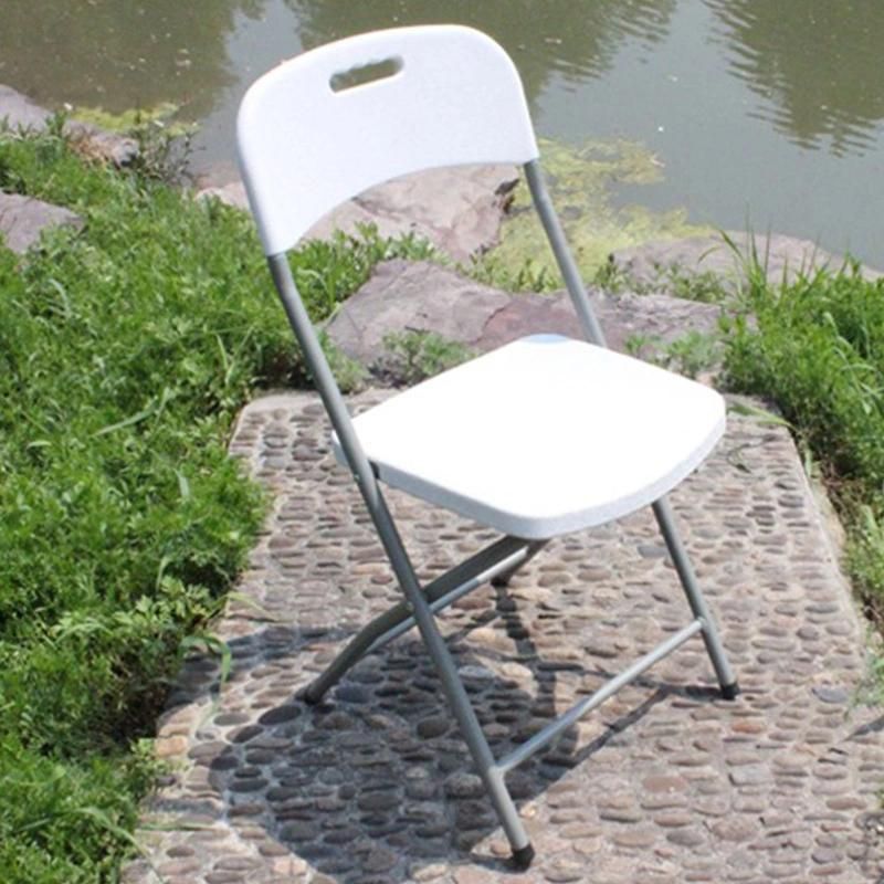 Garden Plastic Portable White 6FT Folding Table and Chair Sets