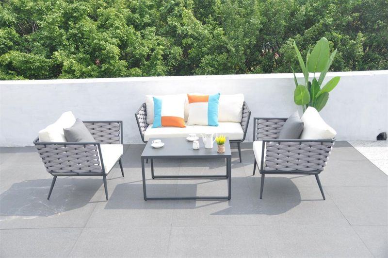 Modern Garden Furniture Sofa Patio Rattan Outdoor Lounge Set Hotel Home Leisure Sofa Set