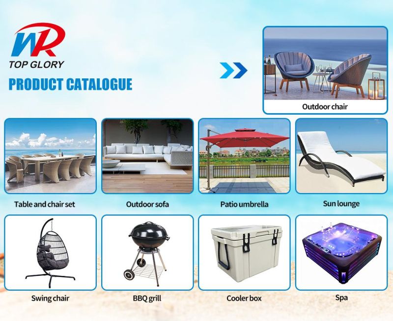 Outdoor Garden Patio Rattan Iron Frame Hanging Chair