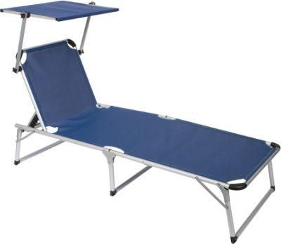Lounge Chair Foldable and Adjustable Reclining Positions W/Sun Shade Outdoor Portable Recliner Garden Beach Patio Pool Seat