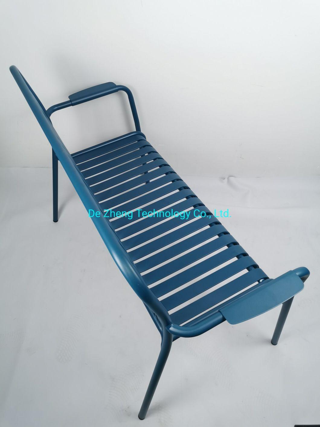 Europen Rusting Resistance Punched Outdoor Aluminum Slat Bench Water Proof Bistro Bar Furniture