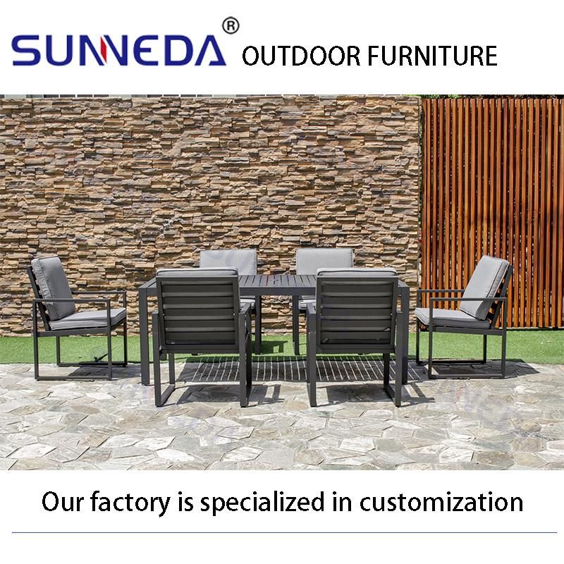 Garden Waterproof Rust-Proof Garden Luxury Chair Table Set Outdoor Furniture
