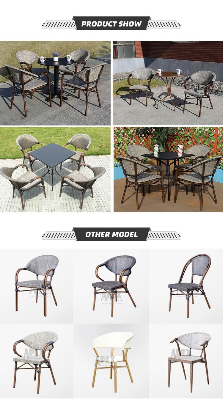 Hot Sell Bistro Garden Restaurant Bamboo Textilene