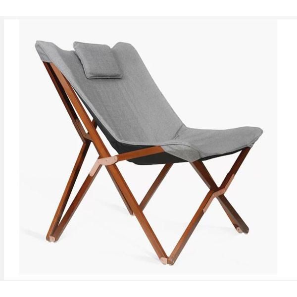 Wholesale Factory Price Portable Folding Wood Imitated Linen Fabric Folding Chair