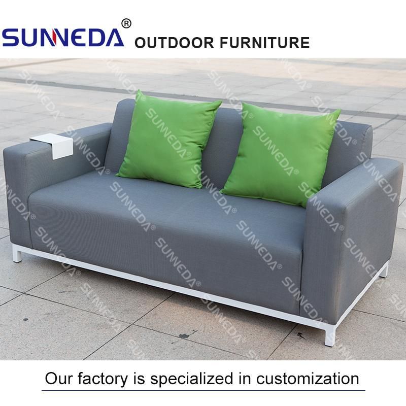 Loose Furniture Fabric Sofa with Aluminum Frame Simple Morden 2 Seat Sofa Set