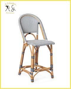 Water-Proof Modern Outdoor Plastic Rattan Bar High Chair Stool