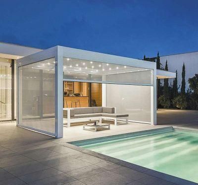 Aluminum Motorized Villa Pergola with Roller Blind