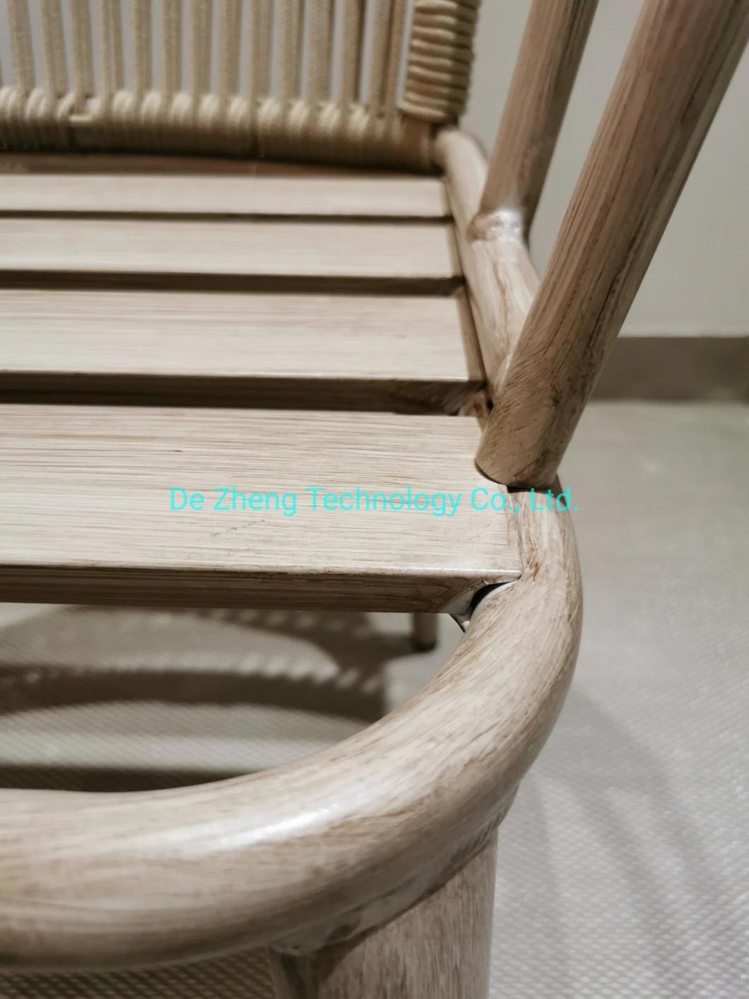 Factory Price High Quality Garden Multi Purpose Rope Arm Aluminum Frame Dining Chair Outdoor Garden