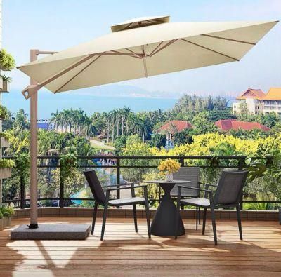 Professional Factory Supplier Cantilever UV-Resistant Waterproof Swimming Pool Sun Umbrella for Hotel Privacy Villa