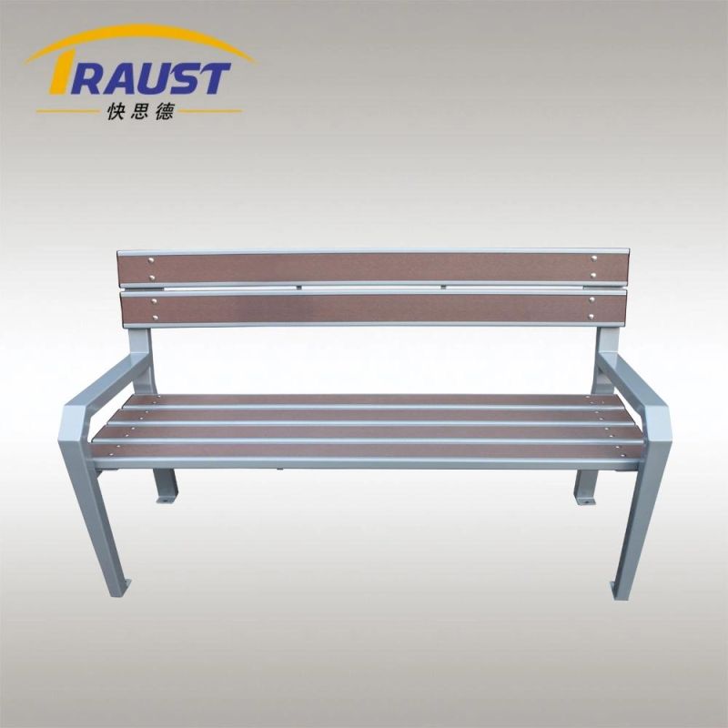 New Product Wood Plastic Garden Park Bench with Cast Iron