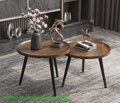 High Quality Outdoor Wooden Round Dining Table Snack Wooden Table