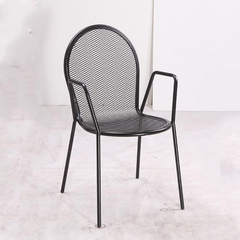 Us Market Design Outdoor Restaurant Grilled Patio Steel Chair